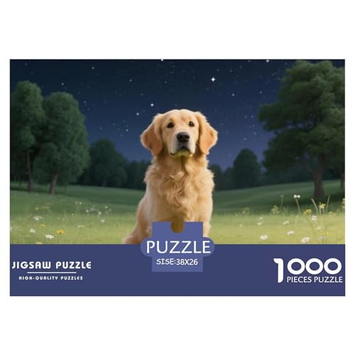 Goldener Retriever 1000 Teile Puzzle Premium Quality Erwachsene Kinder Animal Home Dekoration Impossible 38x26cm/1000pcs Goldener Retriever 1000 Teile Puzzle Premium Quality Erwachsene Kinder Animal Home Dekoration Impossible 38x26cm/1000pcs von XGASVBKWA