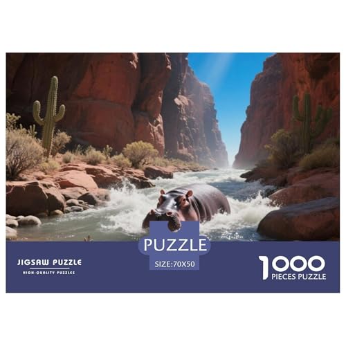 Hippopotamus 1000 Teile Puzzle Home Dekoration Lernspiel Animal Premium Quality Klassische Lernspiel 70x50cm/1000pcs Hippopotamus 1000 Teile Puzzle Home Dekoration Lernspiel Animal Premium Quality Klassische Lernspiel 70x50cm/1000pcs von XGASVBKWA