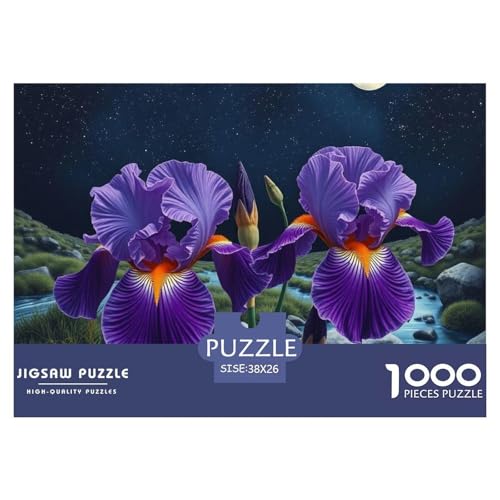 Iris 1000 Teile Puzzle Premium Quality Erwachsene Kinder Plant Herausforderung Game Klassische Lernspiel 38x26cm/1000pcs von XGASVBKWA