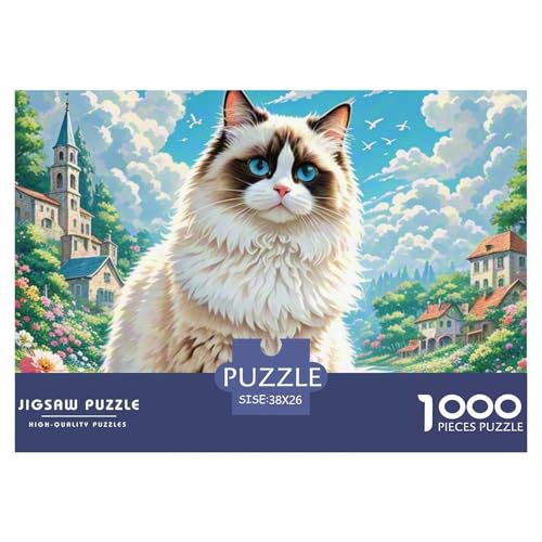 Katze 1000 Teile Erwachsene Puzzle Premium Quality Herausforderung Spielzeug Animal Home Dekoration Klassische Lernspiel 38x26cm/1000pcs Katze 1000 Teile Erwachsene Puzzle Premium Quality Herausforderung Spielzeug Animal Home Dekoration Klassische Lernspiel 38x26cm/1000pcs von XGASVBKWA