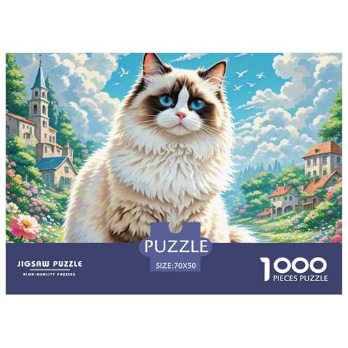 Katze 1000 Teile Puzzle Home Dekoration Erwachsene Kinder Animal Premium Quality Impossible 70x50cm/1000pcs Katze 1000 Teile Puzzle Home Dekoration Erwachsene Kinder Animal Premium Quality Impossible 70x50cm/1000pcs von XGASVBKWA