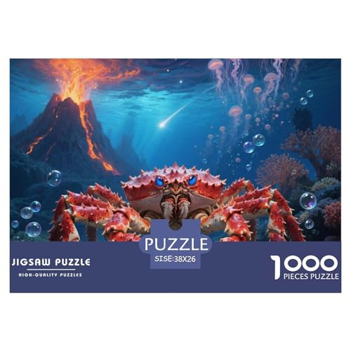 Königskrabe Puzzle 1000 Teile Premium Quality Erwachsene Kinder Animal Herausforderung Game Klassische Lernspiel 38x26cm/1000pcs Königskrabe Puzzle 1000 Teile Premium Quality Erwachsene Kinder Animal Herausforderung Game Klassische Lernspiel 38x26cm/1000pcs von XGASVBKWA