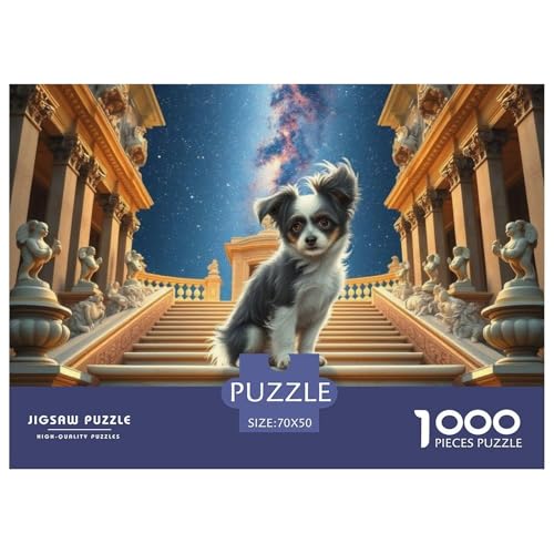 Langhaarige Chihuahuas 1000 Teile Puzzle Premium Quality Erwachsene Kinder Animal Home Dekoration Impossible 70x50cm/1000pcs Langhaarige Chihuahuas 1000 Teile Puzzle Premium Quality Erwachsene Kinder Animal Home Dekoration Impossible 70x50cm/1000pcs von XGASVBKWA