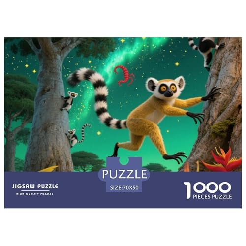 Lemur 1000 Teile Puzzle Premium Quality Erwachsene Kinder Animal Home Dekoration Impossible Game 70x50cm/1000pcs Lemur 1000 Teile Puzzle Premium Quality Erwachsene Kinder Animal Home Dekoration Impossible Game 70x50cm/1000pcs von XGASVBKWA