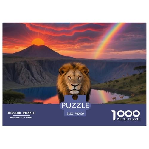 Löwen Puzzle 1000 Teile Premium Quality Lernspiel Animal Home Dekoration Klassische Lernspiel 70x50cm/1000pcs Löwen Puzzle 1000 Teile Premium Quality Lernspiel Animal Home Dekoration Klassische Lernspiel 70x50cm/1000pcs von XGASVBKWA