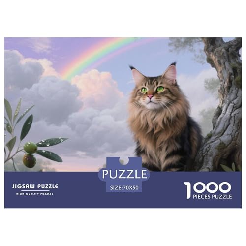 Maine Coon 1000 Teile Puzzle Home Dekoration Erwachsene Kinder Animal Herausforderung Game Klassische Lernspiel 70x50cm/1000pcs Maine Coon 1000 Teile Puzzle Home Dekoration Erwachsene Kinder Animal Herausforderung Game Klassische Lernspiel 70x50cm/1000pcs von XGASVBKWA