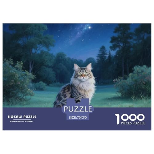 Maine Coon 1000 Teile Puzzle Premium Quality Erwachsene Kinder Animal Herausforderung Game Klassische Lernspiel 70x50cm/1000pcs von XGASVBKWA