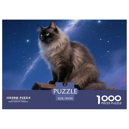 Maine Coon Puzzle 1000 Teile Premium Quality Lernspiel Animal Premium Quality Impossible Game 70x50cm/1000pcs von XGASVBKWA