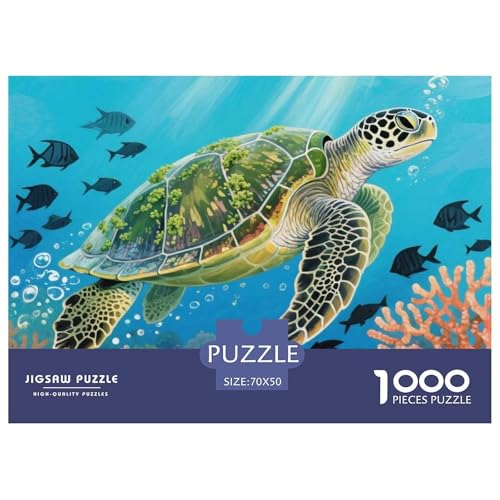 Meeresschildkröte 1000 Teile Erwachsene Puzzle Premium Quality Erwachsene Kinder Animal Home Dekoration Klassische Lernspiel 70x50cm/1000pcs Meeresschildkröte 1000 Teile Erwachsene Puzzle Premium Quality Erwachsene Kinder Animal Home Dekoration Klassische Lernspiel 70x50cm/1000pcs von XGASVBKWA