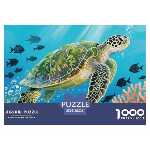 Meeresschildkröte 1000 Teile Puzzle Premium Quality Erwachsene Kinder Animal Home Dekoration Impossible 38x26cm/1000pcs Meeresschildkröte 1000 Teile Puzzle Premium Quality Erwachsene Kinder Animal Home Dekoration Impossible 38x26cm/1000pcs von XGASVBKWA