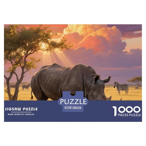 Nashörner 1000 Teile Erwachsene Puzzle Premium Quality Herausforderung Spielzeug Animal Herausforderung Game Impossible Game 38x26cm/1000pcs Nashörner 1000 Teile Erwachsene Puzzle Premium Quality Herausforderung Spielzeug Animal Herausforderung Game Impossible Game 38x26cm/1000pcs von XGASVBKWA