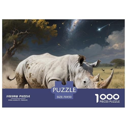 Nashörner 1000 Teile Puzzle Home Dekoration Erwachsene Kinder Animal Premium Quality Impossible 70x50cm/1000pcs Nashörner 1000 Teile Puzzle Home Dekoration Erwachsene Kinder Animal Premium Quality Impossible 70x50cm/1000pcs von XGASVBKWA