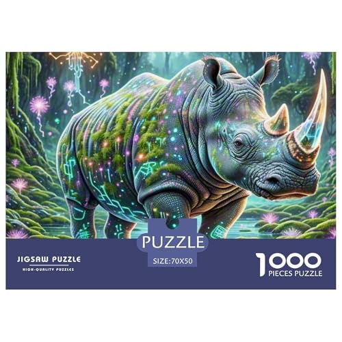 Nashörner 1000 Teile Puzzle Home Dekoration Erwachsene Kinder Animal Premium Quality Impossible 70x50cm/1000pcs Nashörner 1000 Teile Puzzle Home Dekoration Erwachsene Kinder Animal Premium Quality Impossible 70x50cm/1000pcs von XGASVBKWA
