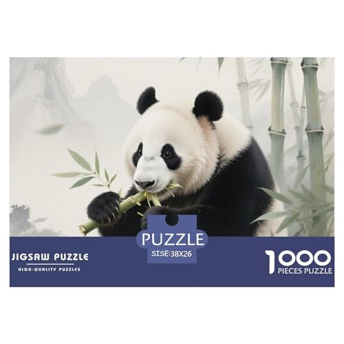 Panda 1000 Teile Puzzle Premium Quality Erwachsene Kinder Animal Premium Quality Klassische Lernspiel 38x26cm/1000pcs von XGASVBKWA