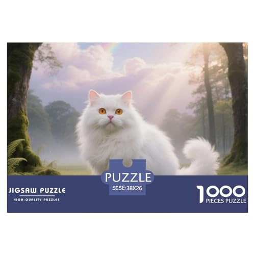 Persische Katze 1000 Teile Puzzle Premium Quality Erwachsene Kinder Animal Home Dekoration Impossible Game 38x26cm/1000pcs von XGASVBKWA
