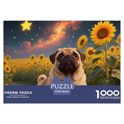 Pug 1000 Teile Erwachsene Puzzle Premium Quality Erwachsene Kinder Animal Premium Quality Klassische Lernspiel 38x26cm/1000pcs Pug 1000 Teile Erwachsene Puzzle Premium Quality Erwachsene Kinder Animal Premium Quality Klassische Lernspiel 38x26cm/1000pcs von XGASVBKWA