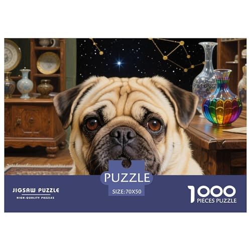 Pug 1000 Teile Puzzle Home Dekoration Erwachsene Kinder Animal Premium Quality Impossible 70x50cm/1000pcs Pug 1000 Teile Puzzle Home Dekoration Erwachsene Kinder Animal Premium Quality Impossible 70x50cm/1000pcs von XGASVBKWA