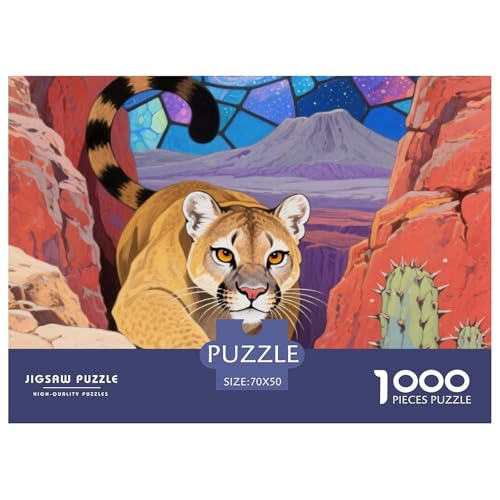 Puma 1000 Teile Puzzle Premium Quality Herausforderung Spielzeug Animal Herausforderung Game Klassische Lernspiel 70x50cm/1000pcs Puma 1000 Teile Puzzle Premium Quality Herausforderung Spielzeug Animal Herausforderung Game Klassische Lernspiel 70x50cm/1000pcs von XGASVBKWA