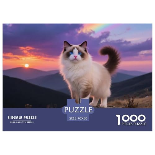 Ragdoll 1000 Teile Erwachsene Puzzle Premium Quality Erwachsene Kinder Animal Herausforderung Game Impossible Game 70x50cm/1000pcs Ragdoll 1000 Teile Erwachsene Puzzle Premium Quality Erwachsene Kinder Animal Herausforderung Game Impossible Game 70x50cm/1000pcs von XGASVBKWA