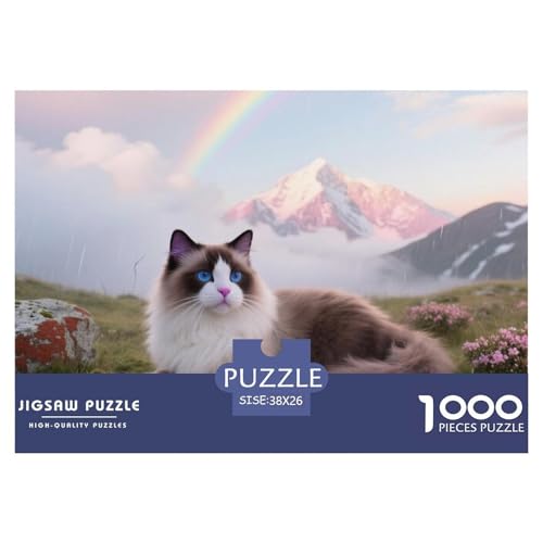 Ragdoll 1000 Teile Erwachsene Puzzle Premium Quality Erwachsene Kinder Animal Premium Quality Klassische Lernspiel 38x26cm/1000pcs Ragdoll 1000 Teile Erwachsene Puzzle Premium Quality Erwachsene Kinder Animal Premium Quality Klassische Lernspiel 38x26cm/1000pcs von XGASVBKWA