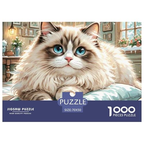 Ragdoll 1000 Teile Puzzle Home Dekoration Erwachsene Kinder Animal Herausforderung Game Klassische Lernspiel 70x50cm/1000pcs Ragdoll 1000 Teile Puzzle Home Dekoration Erwachsene Kinder Animal Herausforderung Game Klassische Lernspiel 70x50cm/1000pcs von XGASVBKWA