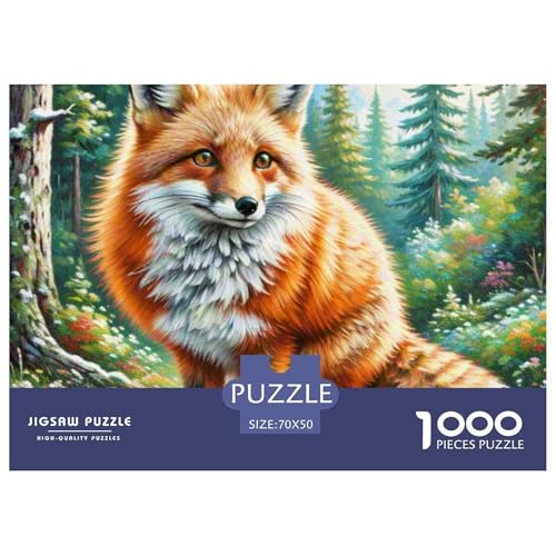 Red Fuchs Puzzle 1000 Teile Premium Quality Erwachsene Kinder Animal Home Dekoration Impossible 70x50cm/1000pcs Red Fuchs Puzzle 1000 Teile Premium Quality Erwachsene Kinder Animal Home Dekoration Impossible 70x50cm/1000pcs von XGASVBKWA