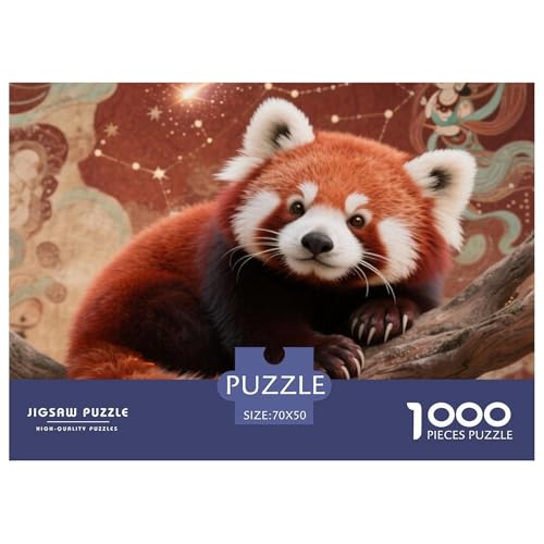 Roter Panda 1000 Teile Puzzle Premium Quality Erwachsene Kinder Animal Herausforderung Game Klassische Lernspiel 70x50cm/1000pcs von XGASVBKWA