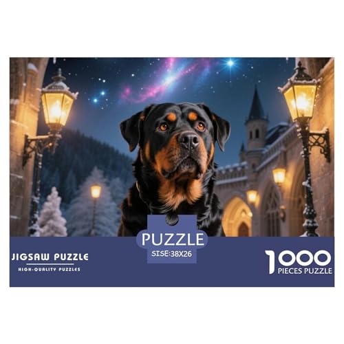 Rottweiler Puzzle 1000 Teile Premium Quality Erwachsene Kinder Animal Herausforderung Game Klassische Lernspiel 38x26cm/1000pcs Rottweiler Puzzle 1000 Teile Premium Quality Erwachsene Kinder Animal Herausforderung Game Klassische Lernspiel 38x26cm/1000pcs von XGASVBKWA