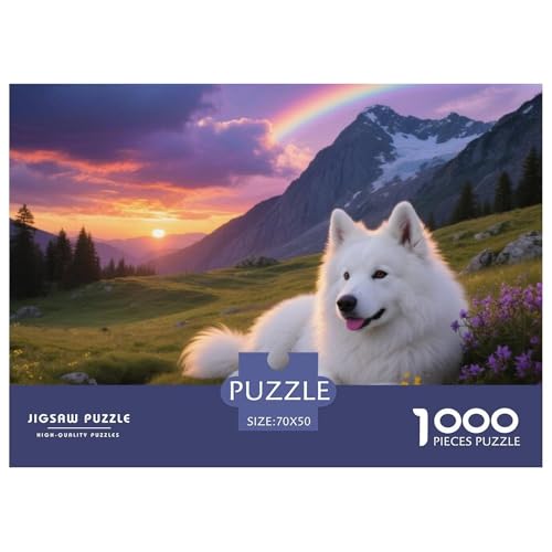 Samoed 1000 Teile Puzzle Home Dekoration Erwachsene Kinder Animal Herausforderung Game Klassische Lernspiel 70x50cm/1000pcs Samoed 1000 Teile Puzzle Home Dekoration Erwachsene Kinder Animal Herausforderung Game Klassische Lernspiel 70x50cm/1000pcs von XGASVBKWA