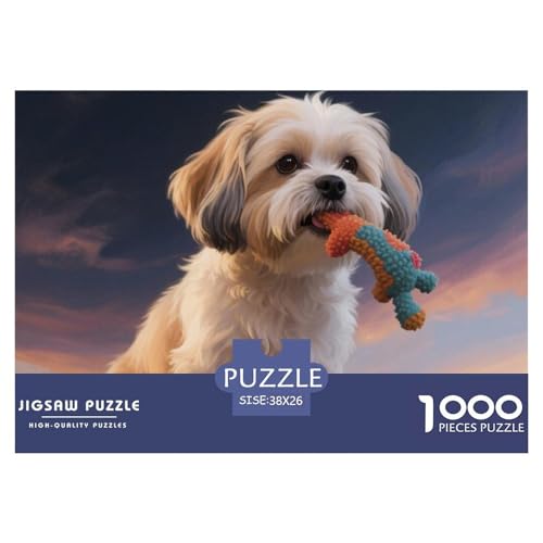 Shih Tzu 1000 Teile Puzzle Home Dekoration Erwachsene Kinder Animal Premium Quality Impossible 38x26cm/1000pcs Shih Tzu 1000 Teile Puzzle Home Dekoration Erwachsene Kinder Animal Premium Quality Impossible 38x26cm/1000pcs von XGASVBKWA