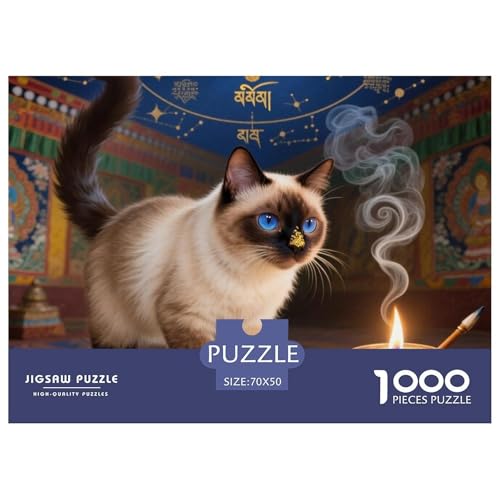 Siamisches Kätzchen 1000 Teile Erwachsene Puzzle Premium Quality Herausforderung Spielzeug Animal Herausforderung Game Impossible Game 70x50cm/1000pcs Siamisches Kätzchen 1000 Teile Erwachsene Puzzle Premium Quality Herausforderung Spielzeug Animal Herausforderung Game Impossible Game 70x50cm/1000pcs von XGASVBKWA