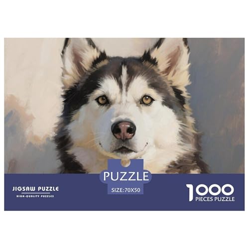 SibIrischer Husky 1000 Teile Erwachsene Puzzle Premium Quality Herausforderung Spielzeug Animal Herausforderung Game Impossible Game 70x50cm/1000pcs SibIrischer Husky 1000 Teile Erwachsene Puzzle Premium Quality Herausforderung Spielzeug Animal Herausforderung Game Impossible Game 70x50cm/1000pcs von XGASVBKWA