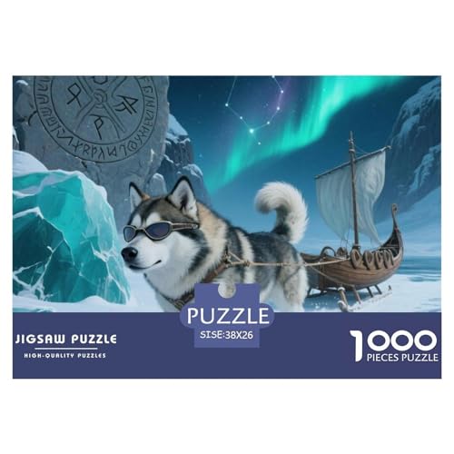 SibIrischer Husky 1000 Teile Puzzle Premium Quality Erwachsene Kinder Animal Home Dekoration Impossible 38x26cm/1000pcs SibIrischer Husky 1000 Teile Puzzle Premium Quality Erwachsene Kinder Animal Home Dekoration Impossible 38x26cm/1000pcs von XGASVBKWA