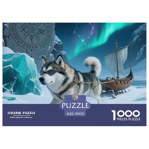 SibIrischer Husky 1000 Teile Puzzle Premium Quality Erwachsene Kinder Animal Home Dekoration Klassische Lernspiel 70x50cm/1000pcs SibIrischer Husky 1000 Teile Puzzle Premium Quality Erwachsene Kinder Animal Home Dekoration Klassische Lernspiel 70x50cm/1000pcs von XGASVBKWA