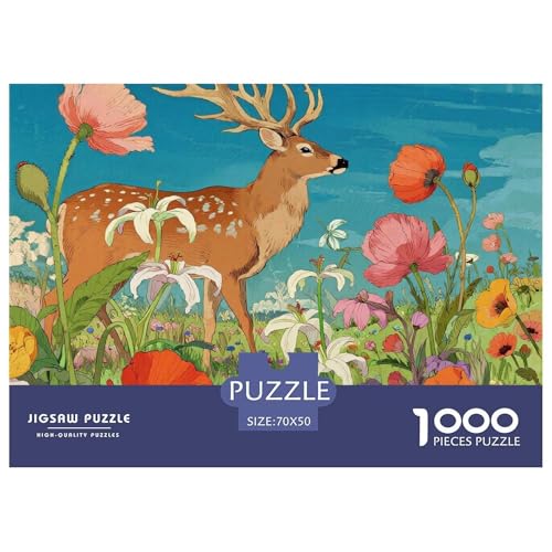 Sika Hirsch 1000 Teile Puzzle Premium Quality Erwachsene Kinder Animal Home Dekoration Impossible Game 70x50cm/1000pcs Sika Hirsch 1000 Teile Puzzle Premium Quality Erwachsene Kinder Animal Home Dekoration Impossible Game 70x50cm/1000pcs von XGASVBKWA