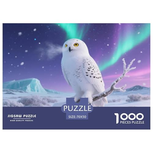 Snowy Eule 1000 Teile Puzzle Home Dekoration Lernspiel Animal Premium Quality Klassische Lernspiel 70x50cm/1000pcs von XGASVBKWA