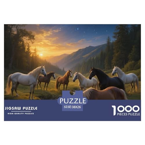 Sonnenuntergang Steed 1000 Teile Puzzle Home Dekoration Lernspiel Animal Premium Quality Klassische Lernspiel 38x26cm/1000pcs Sonnenuntergang Steed 1000 Teile Puzzle Home Dekoration Lernspiel Animal Premium Quality Klassische Lernspiel 38x26cm/1000pcs von XGASVBKWA