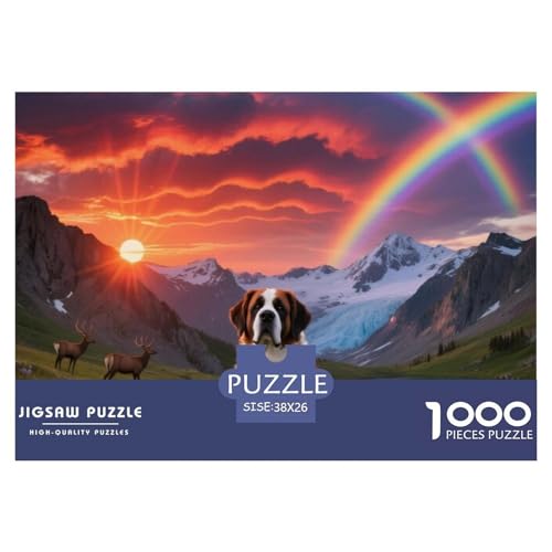St. Bernard 1000 Teile Puzzle Premium Quality Erwachsene Kinder Animal Home Dekoration Impossible Game 38x26cm/1000pcs St. Bernard 1000 Teile Puzzle Premium Quality Erwachsene Kinder Animal Home Dekoration Impossible Game 38x26cm/1000pcs von XGASVBKWA