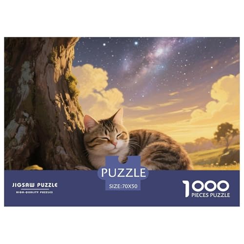 Tabby Katze 1000 Teile Erwachsene Puzzle Premium Quality Herausforderung Spielzeug Animal Home Dekoration Klassische Lernspiel 70x50cm/1000pcs Tabby Katze 1000 Teile Erwachsene Puzzle Premium Quality Herausforderung Spielzeug Animal Home Dekoration Klassische Lernspiel 70x50cm/1000pcs von XGASVBKWA