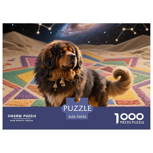 Tibetischer Mastiff Puzzle 1000 Teile Premium Quality Erwachsene Kinder Animal Premium Quality Klassische Lernspiel 70x50cm/1000pcs von XGASVBKWA