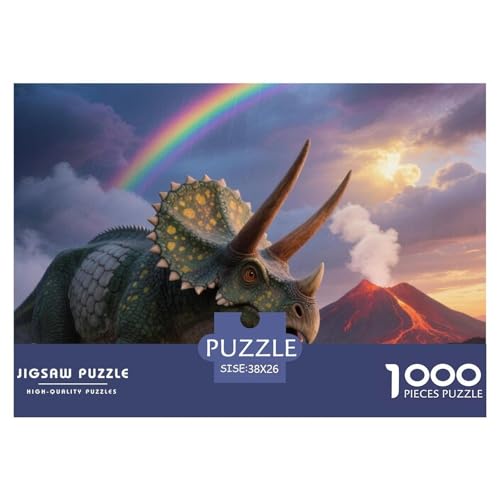 Triceratops 1000 Teile Erwachsene Puzzle Premium Quality Herausforderung Spielzeug Animal Herausforderung Game Impossible Game 38x26cm/1000pcs Triceratops 1000 Teile Erwachsene Puzzle Premium Quality Herausforderung Spielzeug Animal Herausforderung Game Impossible Game 38x26cm/1000pcs von XGASVBKWA