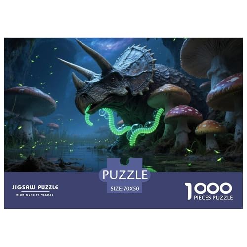 Triceratops 1000 Teile Puzzle Premium Quality Erwachsene Kinder Animal Home Dekoration Impossible Game 70x50cm/1000pcs Triceratops 1000 Teile Puzzle Premium Quality Erwachsene Kinder Animal Home Dekoration Impossible Game 70x50cm/1000pcs von XGASVBKWA