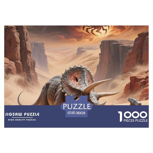Triceratops 1000 Teile Puzzle Premium Quality Herausforderung Spielzeug Animal Herausforderung Game Klassische Lernspiel 38x26cm/1000pcs Triceratops 1000 Teile Puzzle Premium Quality Herausforderung Spielzeug Animal Herausforderung Game Klassische Lernspiel 38x26cm/1000pcs von XGASVBKWA