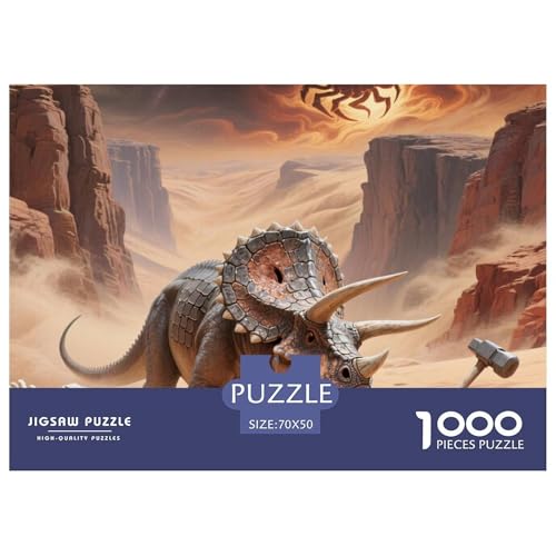 Triceratops Puzzle 1000 Teile Premium Quality Erwachsene Kinder Animal Home Dekoration Impossible Game 70x50cm/1000pcs Triceratops Puzzle 1000 Teile Premium Quality Erwachsene Kinder Animal Home Dekoration Impossible Game 70x50cm/1000pcs von XGASVBKWA