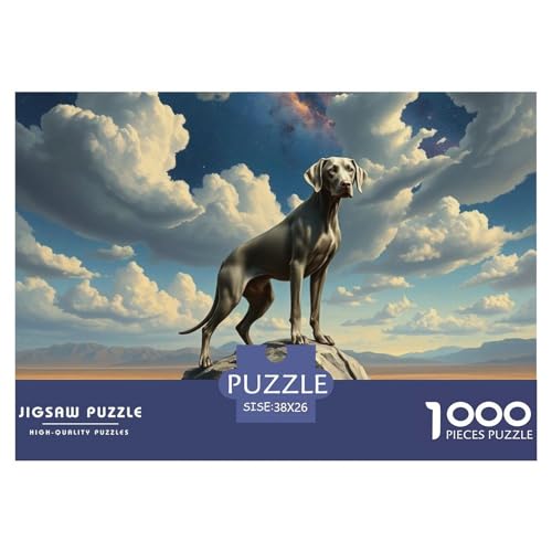 Weimar Hund 1000 Teile Puzzle Premium Quality Erwachsene Kinder Animal Home Dekoration Impossible Game 38x26cm/1000pcs Weimar Hund 1000 Teile Puzzle Premium Quality Erwachsene Kinder Animal Home Dekoration Impossible Game 38x26cm/1000pcs von XGASVBKWA