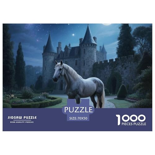 Weißes Pferd 1000 Teile Puzzle Home Dekoration Erwachsene Kinder Animal Herausforderung Game Klassische Lernspiel 70x50cm/1000pcs Weißes Pferd 1000 Teile Puzzle Home Dekoration Erwachsene Kinder Animal Herausforderung Game Klassische Lernspiel 70x50cm/1000pcs von XGASVBKWA