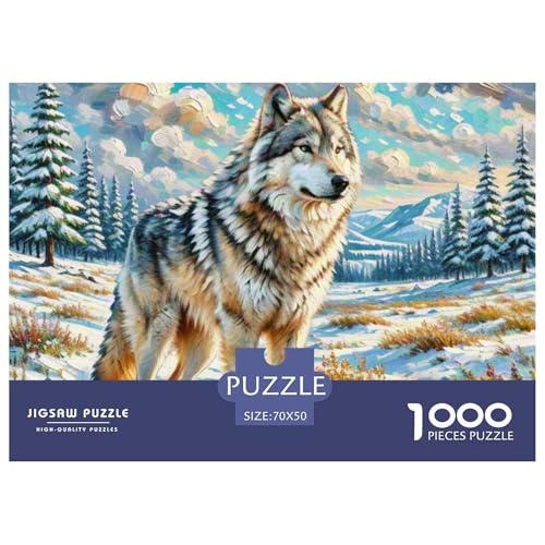 Wolf 1000 Teile Erwachsene Puzzle Premium Quality Herausforderung Spielzeug Animal Herausforderung Game Impossible Game 70x50cm/1000pcs Wolf 1000 Teile Erwachsene Puzzle Premium Quality Herausforderung Spielzeug Animal Herausforderung Game Impossible Game 70x50cm/1000pcs von XGASVBKWA