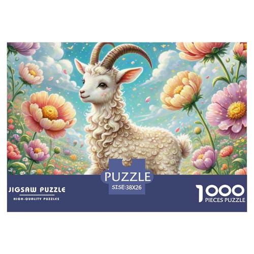 Ziege 1000 Teile Puzzle Home Dekoration Lernspiel Animal Premium Quality Klassische Lernspiel 38x26cm/1000pcs von XGASVBKWA