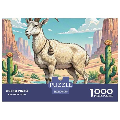 Ziege 1000 Teile Puzzle Premium Quality Herausforderung Spielzeug Animal Herausforderung Game Klassische Lernspiel 70x50cm/1000pcs Ziege 1000 Teile Puzzle Premium Quality Herausforderung Spielzeug Animal Herausforderung Game Klassische Lernspiel 70x50cm/1000pcs von XGASVBKWA