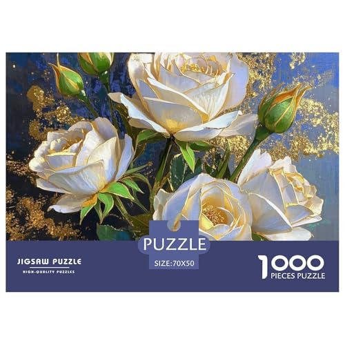 weiße Rose 1000 Teile Puzzle Home Dekoration Erwachsene Kinder Plant Premium Quality Impossible 70x50cm/1000pcs weiße Rose 1000 Teile Puzzle Home Dekoration Erwachsene Kinder Plant Premium Quality Impossible 70x50cm/1000pcs von XGASVBKWA